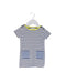 A Navy Short Sleeve Dresses from Cyrillus in size 3-6M for girl. (Back View)