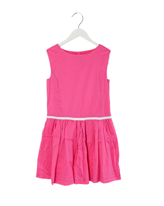 A Pink Sleeveless Dresses from Jacadi in size 10Y for girl. (Front View)