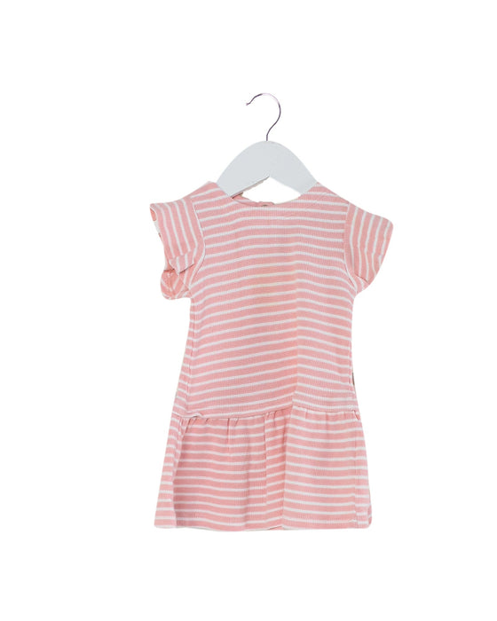 A Pink Short Sleeve Dresses from Seed in size 3-6M for girl. (Front View)