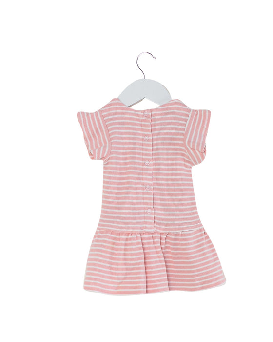 A Pink Short Sleeve Dresses from Seed in size 3-6M for girl. (Front View)