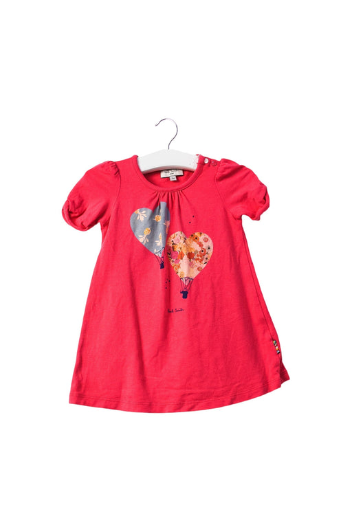 A Pink Short Sleeve Dresses from Paul Smith in size 0-3M for girl. (Front View)
