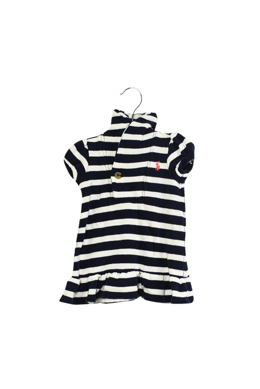 A Navy Short Sleeve Dresses from Ralph Lauren in size 3-6M for girl. (Front View)