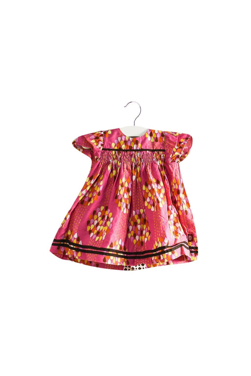 A Pink Short Sleeve Dresses from Redfish Kids in size 3-6M for girl. (Front View)