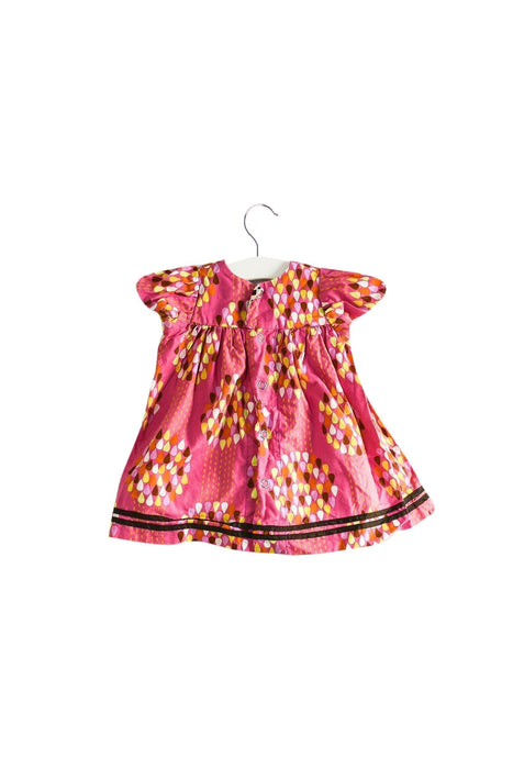 A Pink Short Sleeve Dresses from Redfish Kids in size 3-6M for girl. (Back View)