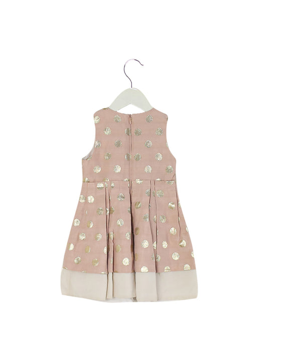 A Pink Sleeveless Dresses from Hucklebones in size 2T for girl. (Back View)