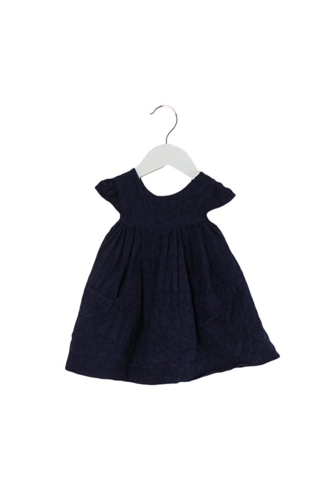 A Navy Short Sleeve Dresses from Mamas & Papas in size 0-3M for girl. (Back View)