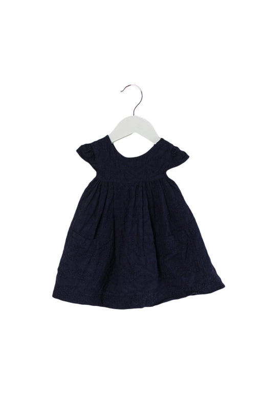 A Navy Short Sleeve Dresses from Mamas & Papas in size 0-3M for girl. (Front View)