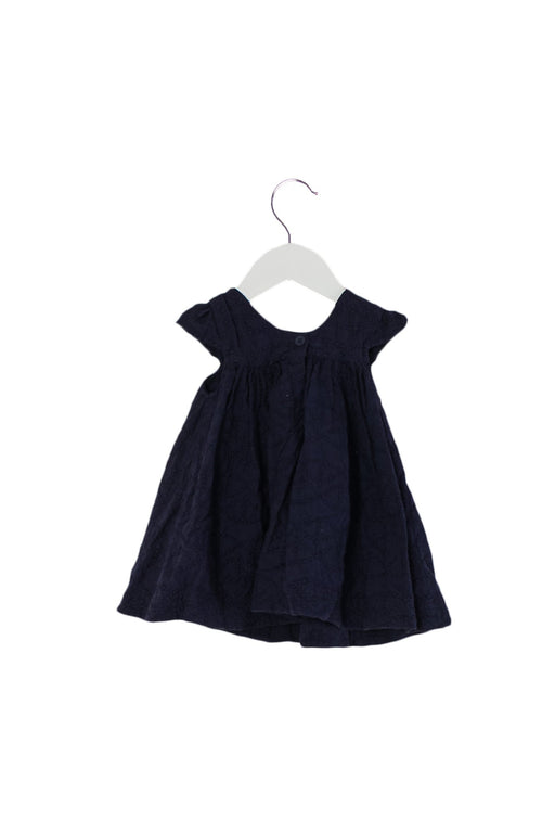 A Navy Short Sleeve Dresses from Mamas & Papas in size 0-3M for girl. (Front View)