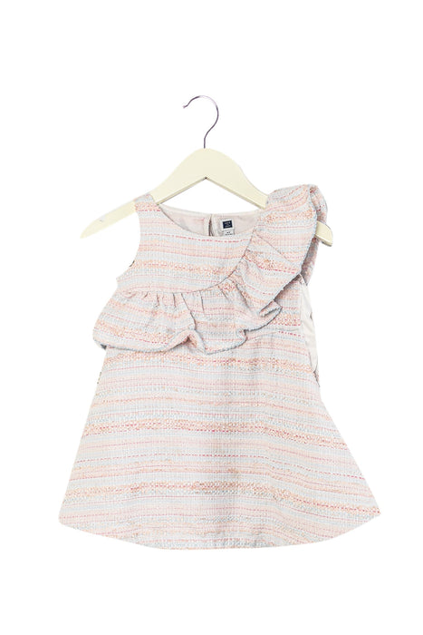A Pink Sleeveless Dresses from Janie & Jack in size 2T for girl. (Front View)