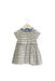 A White Short Sleeve Dresses from Cyrillus in size 3-6M for girl. (Back View)