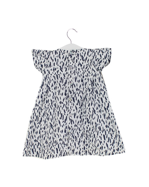 A White Short Sleeve Dresses from Macarons in size 3-6M for girl. (Front View)