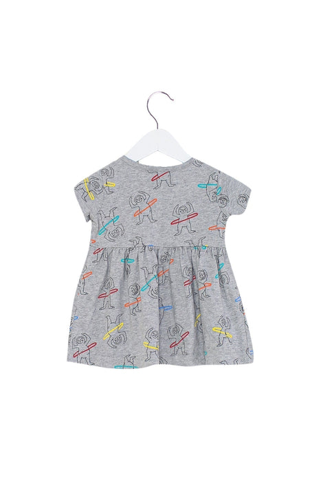A Grey Short Sleeve Dresses from Hanna Andersson in size 6-12M for girl. (Back View)