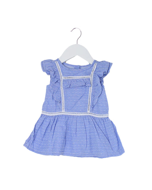A Blue Short Sleeve Dresses from Janie & Jack in size 3-6M for girl. (Front View)