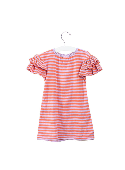 A Orange Short Sleeve Dresses from Velveteen in size 12-18M for girl. (Back View)