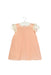 A Pink Short Sleeve Dresses from Nanos in size 0-3M for girl. (Front View)