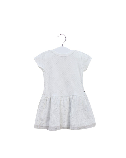 A White Short Sleeve Dresses from Petit Bateau in size 3-6M for girl. (Front View)
