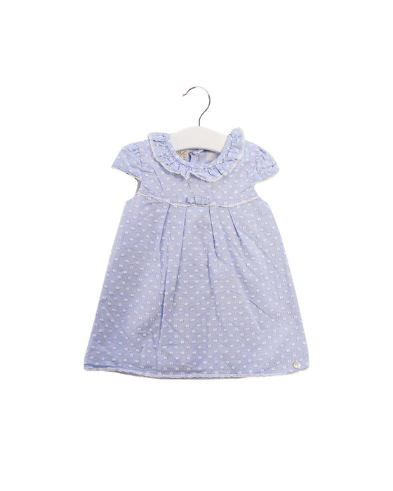 A Blue Short Sleeve Dresses from Paz Rodriguez in size 12-18M for girl. (Front View)