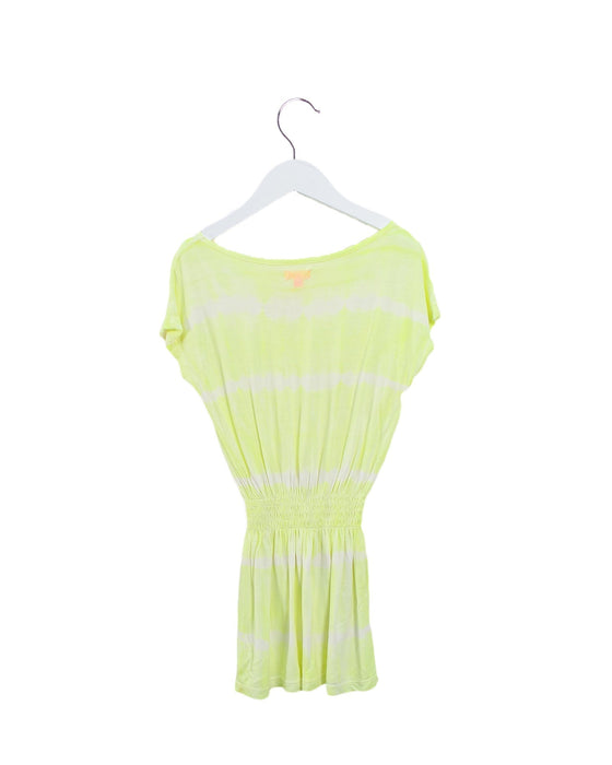 A Yellow Short Sleeve Dresses from Sunuva in size 12-18M for girl. (Back View)