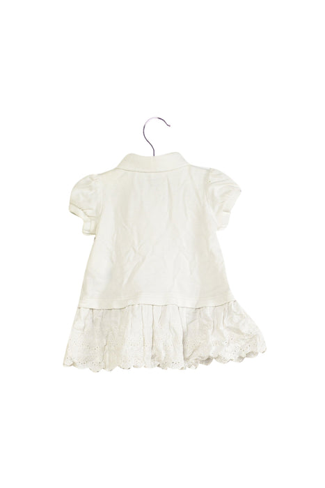 A White Short Sleeve Dresses from Ralph Lauren in size 0-3M for girl. (Back View)