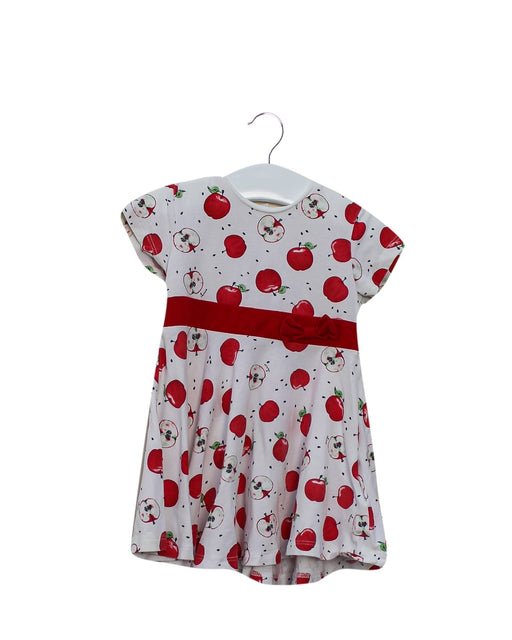 A White Short Sleeve Dresses from Chicco in size 6-12M for girl. (Front View)