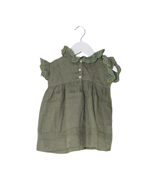 A Grey Short Sleeve Dresses from Caramel Baby & Child in size 3-6M for girl. (Front View)