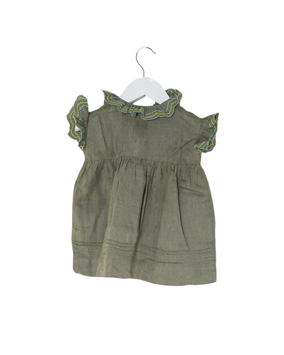A Grey Short Sleeve Dresses from Caramel Baby & Child in size 3-6M for girl. (Back View)