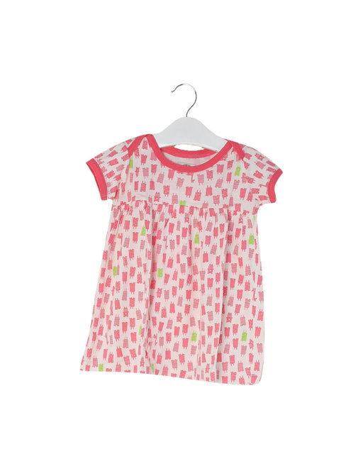 A Pink Short Sleeve Dresses from Petit Bateau in size 3-6M for girl. (Front View)