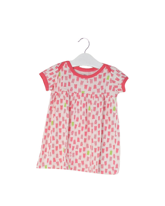 A Pink Short Sleeve Dresses from Petit Bateau in size 3-6M for girl. (Front View)
