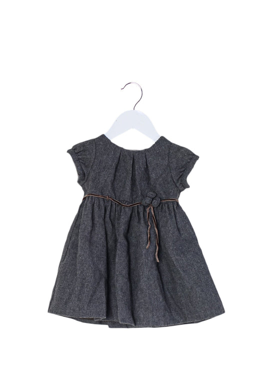 A Grey Short Sleeve Dresses from Jacadi in size 3-6M for girl. (Front View)