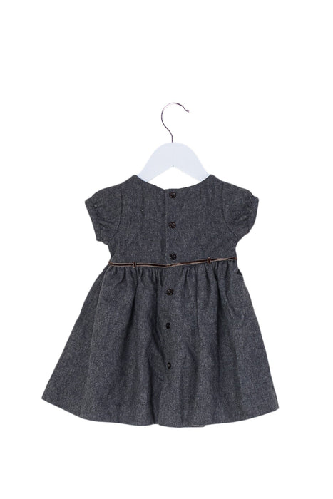 A Grey Short Sleeve Dresses from Jacadi in size 3-6M for girl. (Back View)