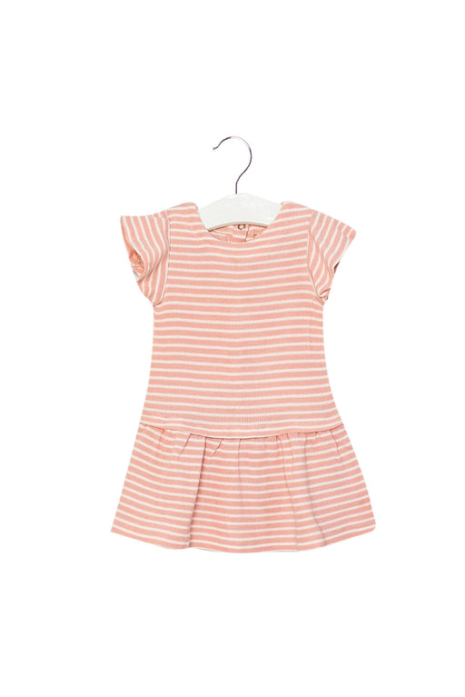A Pink Short Sleeve Dresses from Seed in size 6-12M for girl. (Front View)