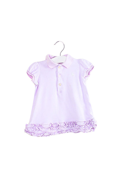 A Purple Short Sleeve Dresses from Ralph Lauren in size 3-6M for girl. (Front View)