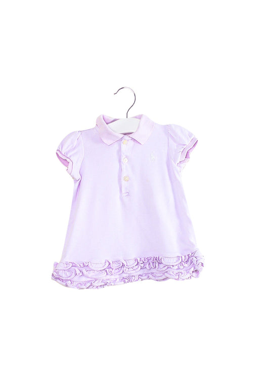 A Purple Short Sleeve Dresses from Ralph Lauren in size 3-6M for girl. (Front View)