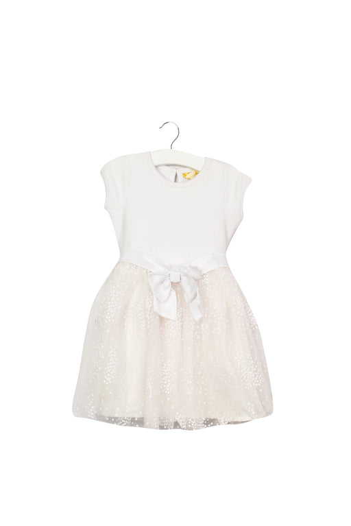 A White Short Sleeve Dresses from Bébé by Minihaha in size 12-18M for girl. (Front View)