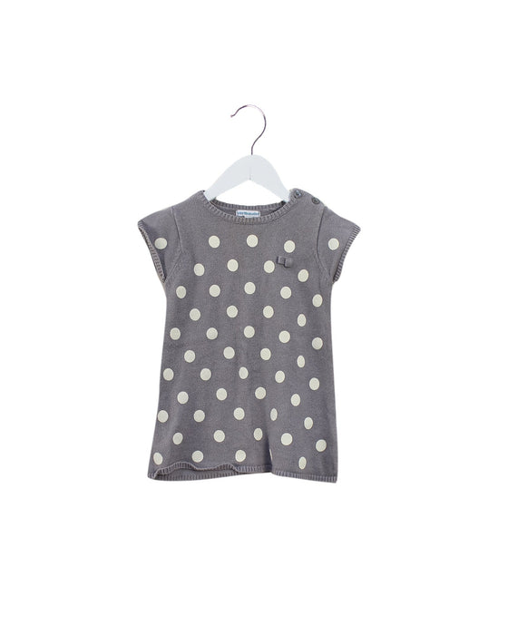 A Grey Short Sleeve Dresses from Vertbaudet in size 12-18M for girl. (Back View)