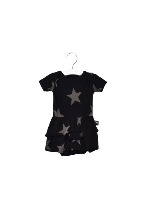 A Black Short Sleeve Dresses from Nununu in size 6-12M for girl. (Front View)