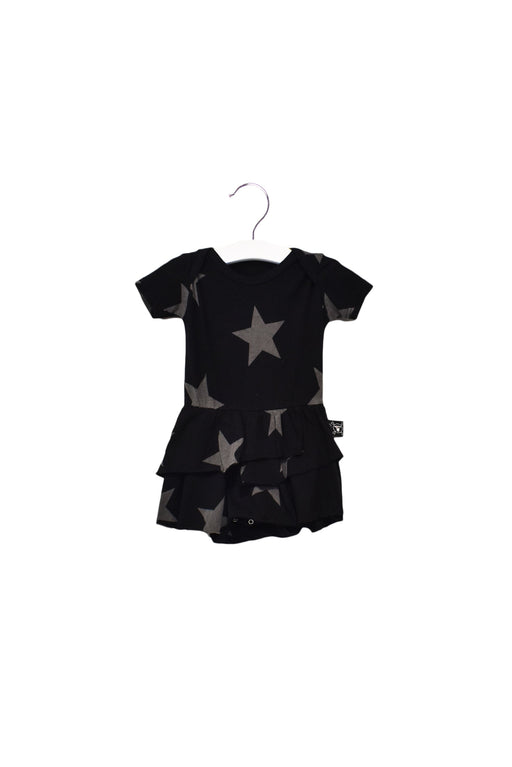 A Black Short Sleeve Dresses from Nununu in size 6-12M for girl. (Front View)