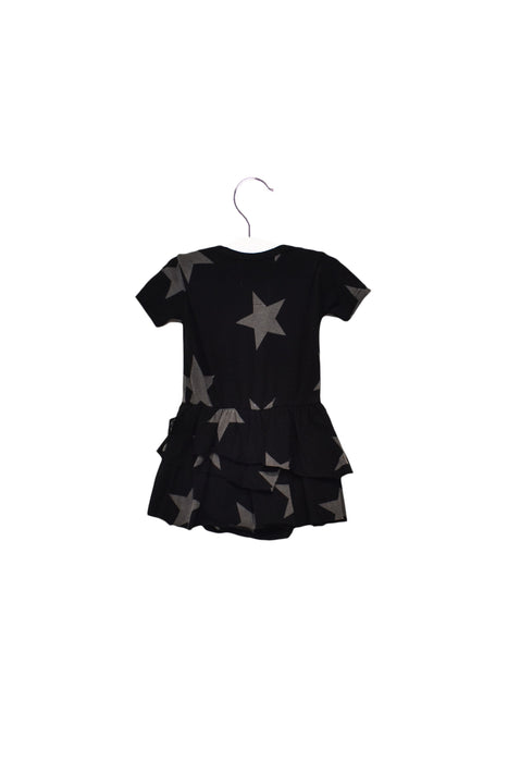 A Black Short Sleeve Dresses from Nununu in size 6-12M for girl. (Back View)