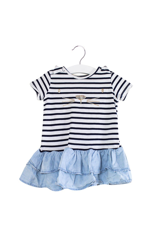 A Multicolour Short Sleeve Dresses from Seed in size 6-12M for girl. (Front View)