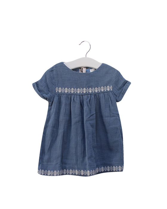 A Blue Short Sleeve Dresses from Gingersnaps in size 6-12M for girl. (Front View)
