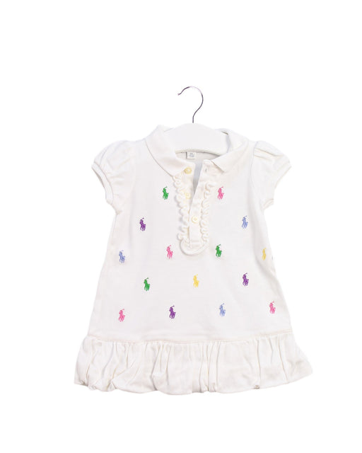 A White Short Sleeve Dresses from Ralph Lauren in size 3-6M for girl. (Front View)