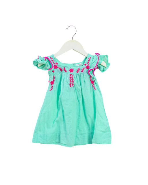 A Green Short Sleeve Dresses from Kidsagogo in size 6-12M for girl. (Front View)
