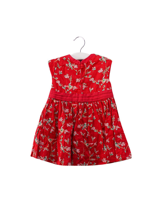 A Red Short Sleeve Dresses from Chateau de Sable in size 6-12M for girl. (Front View)