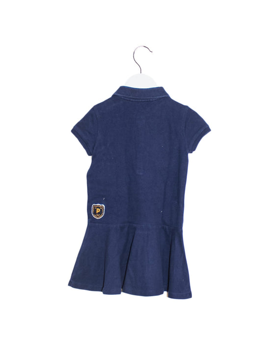 A Navy Short Sleeve Dresses from Polo Ralph Lauren in size 3T for girl. (Back View)