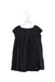 A Navy Short Sleeve Dresses from Bonton in size 4T for girl. (Front View)