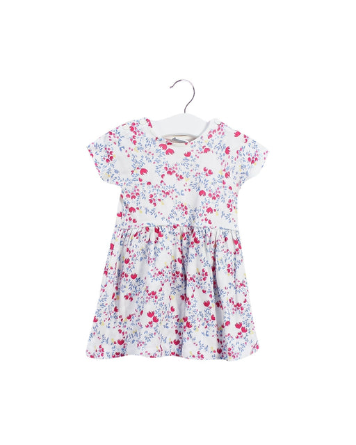 A White Short Sleeve Dresses from Petit Bateau in size 6-12M for girl. (Front View)