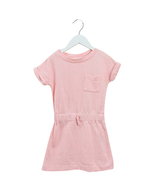 A Pink Short Sleeve Dresses from Seed in size 2T for girl. (Front View)