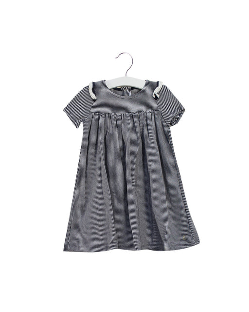 A Black Short Sleeve Dresses from Petit Bateau in size 3T for girl. (Front View)