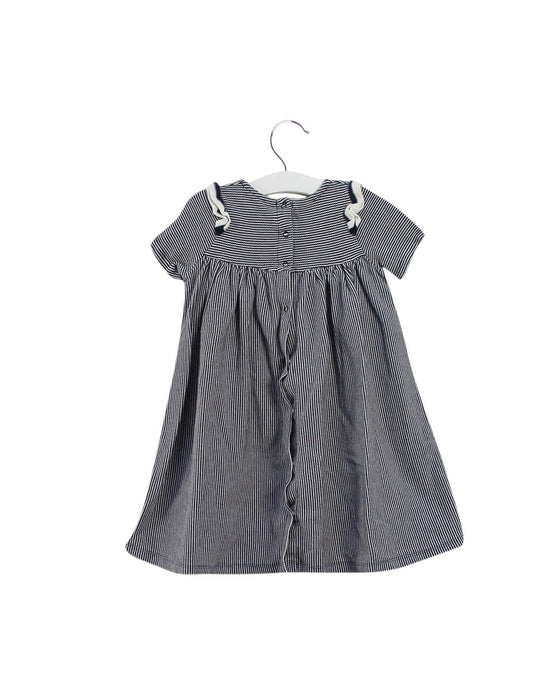 A Black Short Sleeve Dresses from Petit Bateau in size 3T for girl. (Back View)