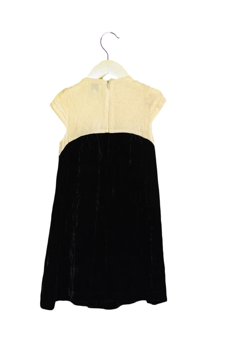 A Black Short Sleeve Dresses from Armani in size 6T for girl. (Front View)
